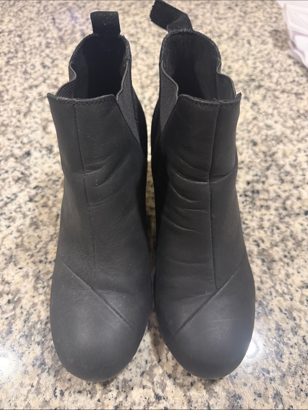Tom’s Women's Black Chelsea Ankle Boots - Classic Slip-On Style